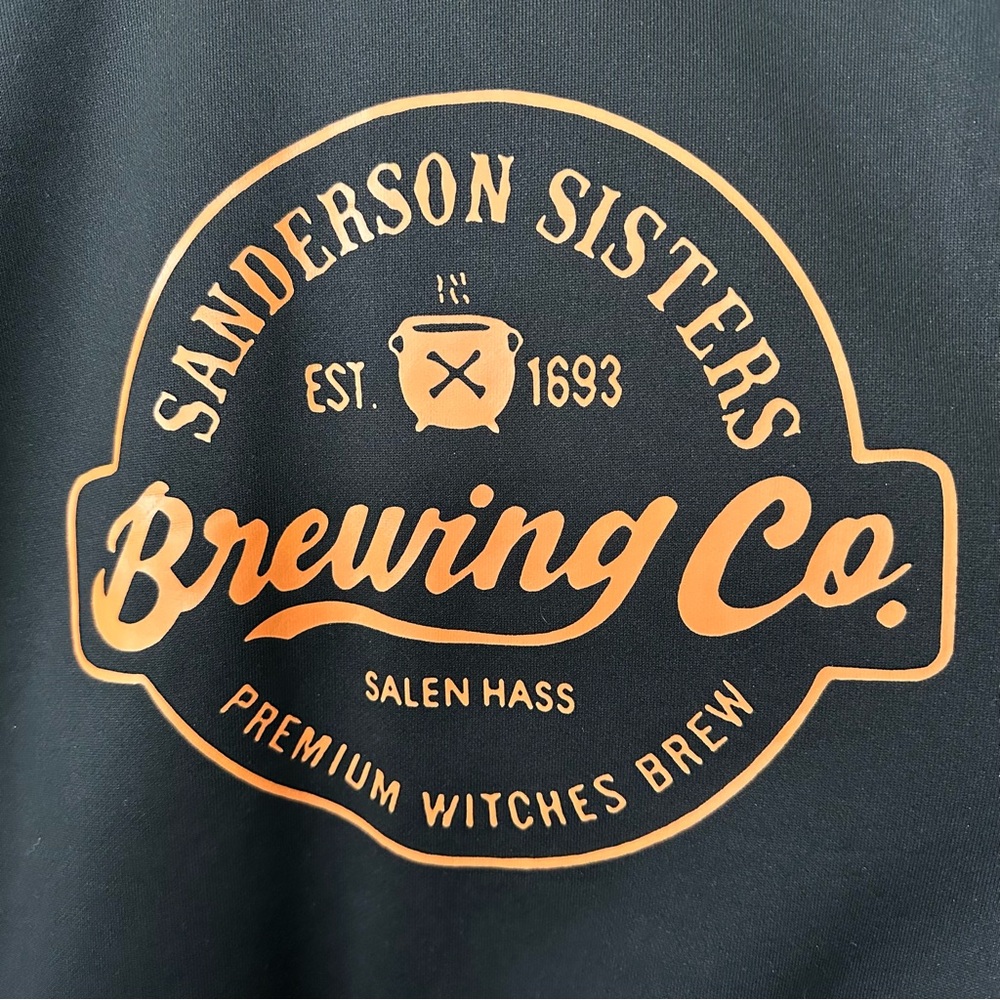 Sanderson Sisters Brewing Co Black & Orange Crewneck Sweater